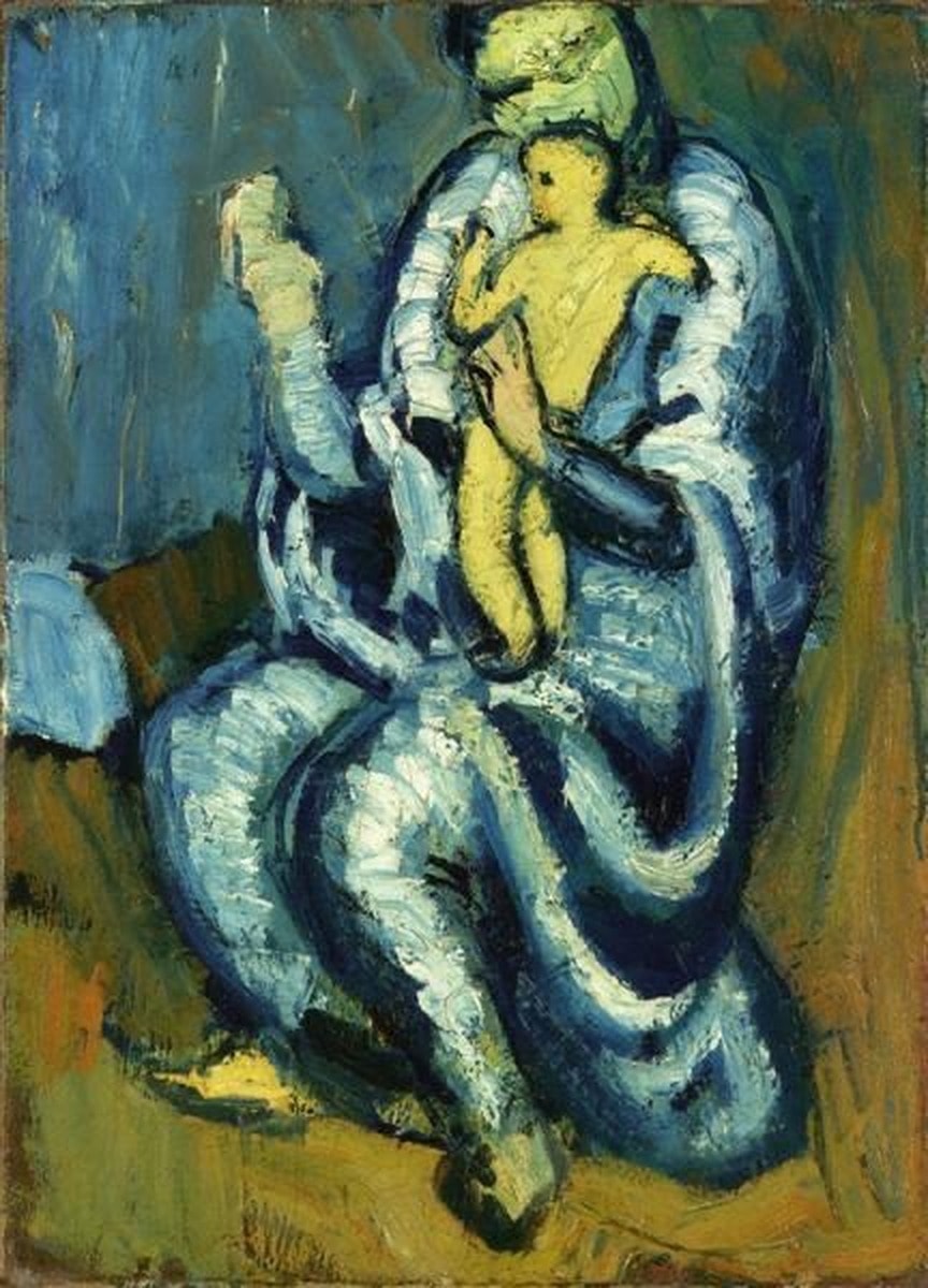 パブロ・ピカソ《母性》1901年 油彩・キャンバス 47.4 × 34 cm