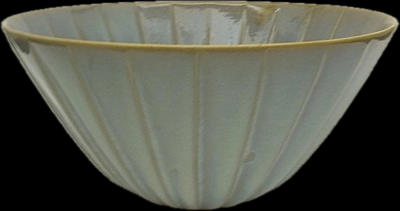 釋永 由紀夫《澱青鎬大鉢》越中瀬戸焼 Φ35.2 × H17.0 cm